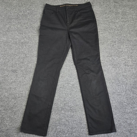 Chico's Denim - Chico's Jeans Womens 8R So Slimming Girlfriend Straight Leg Black Stretch Denim